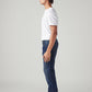 Men's 505 Dark Indigo Straight Fit Mid Rise Tinted Jeans - Side View