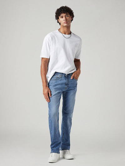levi's Men's 505 Med Indigo Straight Fit Mid Rise Jeans-picture-25