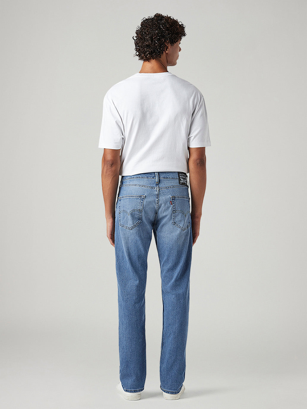 Men's 505 Med Indigo Straight Fit Mid Rise Jeans - Back View