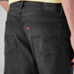 Men's 505 Black Straight Fit Mid Rise Jeans - Detail View