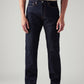 Men's 505 Dark Blue Straight Fit Mid Rise Jeans - Front View