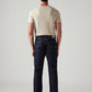 Men's 505 Dark Blue Straight Fit Mid Rise Jeans - Back View