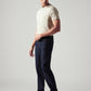 Men's 505 Dark Blue Straight Fit Mid Rise Jeans - Side View