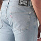 Men's 505 Light Blue Straight Fit Mid Rise Jeans - Detail View