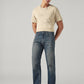 Men's 505 Dark Blue Straight Fit Mid Rise Jeans - Styleshot View