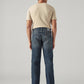 Men's 505 Dark Blue Straight Fit Mid Rise Jeans - Back View