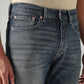 Men's 505 Dark Blue Straight Fit Mid Rise Jeans - Detail View