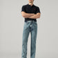 Men's 505 Blue Straight Fit Mid Rise Jeans - Styleshot View