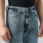Men's 505 Blue Straight Fit Mid Rise Jeans - Detail View