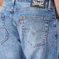 Men's 505 Light Blue Straight Fit Mid Rise Jeans - 20 View