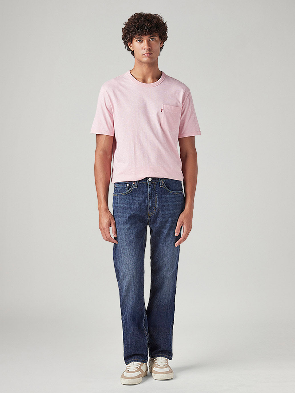 Men's 505 Blue Straight Fit Mid Rise Jeans - 20 View