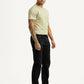 Men's 505 Black Straight Fit Mid Rise Jeans - Side View
