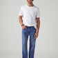 Men's 505 Blue Straight Fit Mid Rise Jeans - Styleshot View