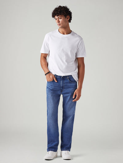 levi's Men's 505 Blue Straight Fit Mid Rise Jeans-picture-36
