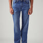 Men's 505 Blue Straight Fit Mid Rise Jeans - Front View
