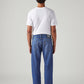 Men's 505 Blue Straight Fit Mid Rise Jeans - Back View