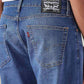 Men's 505 Blue Straight Fit Mid Rise Jeans - Detail View