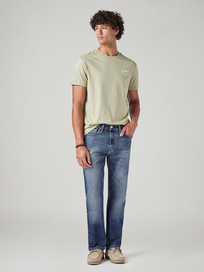 levi's Men's 505 Blue Straight Fit Mid Rise Jeans-picture-33