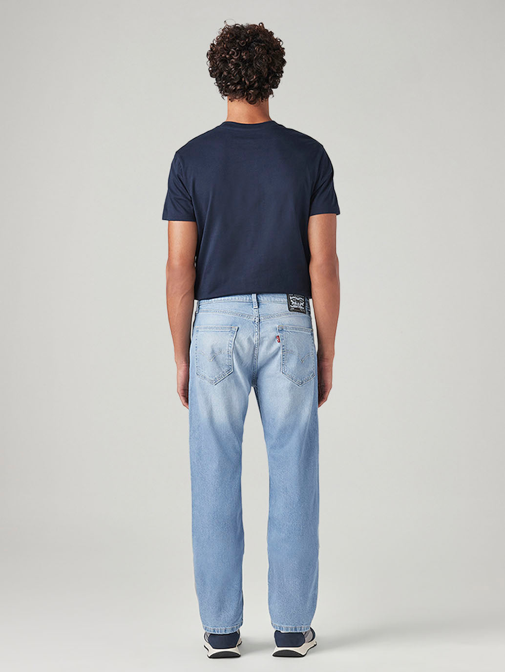 Men's 505 Light Blue Straight Fit Mid Rise Jeans - Back View