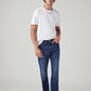 Men's 505 Blue Straight Fit Mid Rise Jeans - Styleshot View
