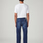 Men's 505 Blue Straight Fit Mid Rise Jeans - Back View