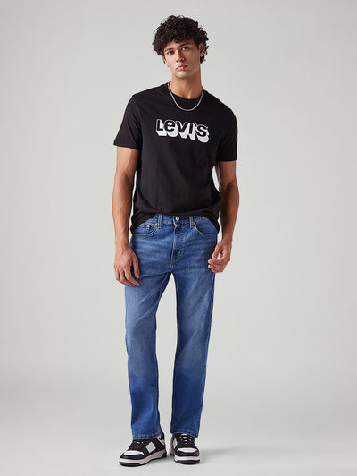 levi's Men's 505 Blue Straight Fit Mid Rise Jeans-picture-35