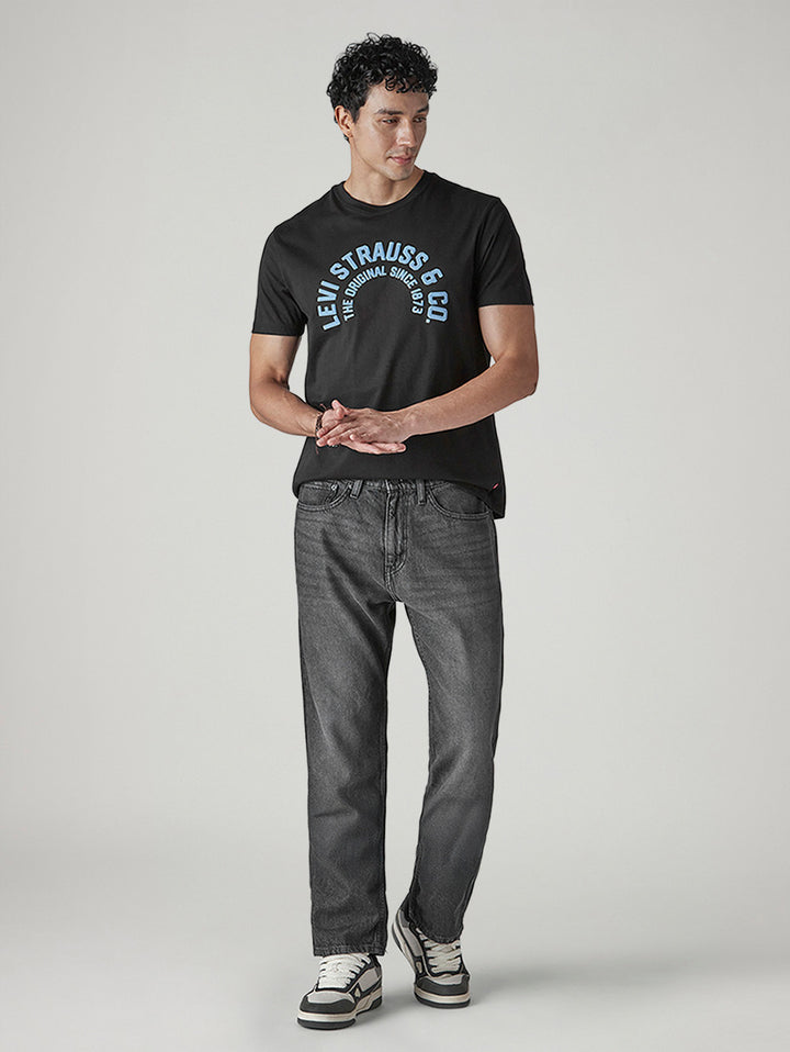 Men's 505 Grey Straight Fit Mid Rise Jeans