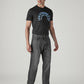 Men's 505 Grey Straight Fit Mid Rise Jeans - Side View