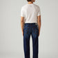 Men's 505 Dark Blue Straight Fit Mid Rise Jeans - Back View