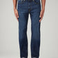Men's 505 Blue Straight Fit Mid Rise Jeans - Front View