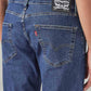 Men's 505 Blue Straight Fit Mid Rise Jeans - 20 View