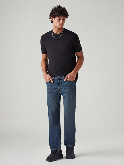 levi's Men's 505 Blue Straight Fit Mid Rise Jeans-picture-13