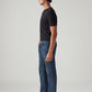 Men's 505 Blue Straight Fit Mid Rise Jeans - Side View