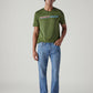 Men's 505 Blue Straight Fit Mid Rise Jeans - Styleshot View