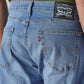 Men's 505 Blue Straight Fit Mid Rise Jeans - Detail View