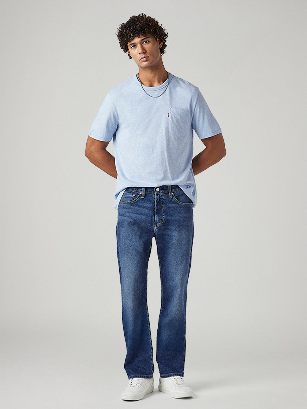 Men's 505 Dark Indigo Straight Fit Mid Rise Jeans