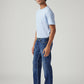 Men's 505 Dark Indigo Straight Fit Mid Rise Jeans - Side View