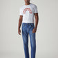 Men's 505 Blue Straight Fit Mid Rise Jeans - Front View