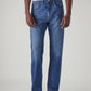 Men's 505 Blue Straight Fit Mid Rise Jeans - Front View