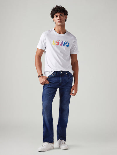 levi's Men's 505 Blue Straight Fit Mid Rise Jeans-picture-35