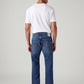 Men's 505 Blue Straight Fit Mid Rise Jeans - Back View