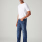 Men's 505 Blue Straight Fit Mid Rise Jeans - Side View