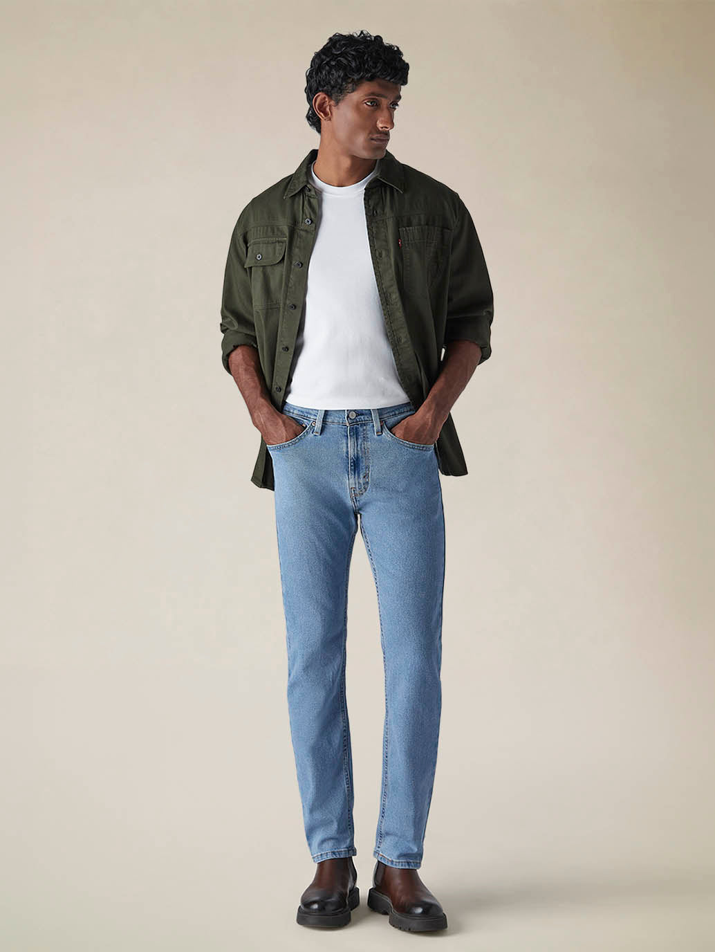 Mens 505 Mid Rise Straight Fit Cotton Stretch Blend Jeans - 73862330-2894-4a9e-af96-d3c257fa606f View