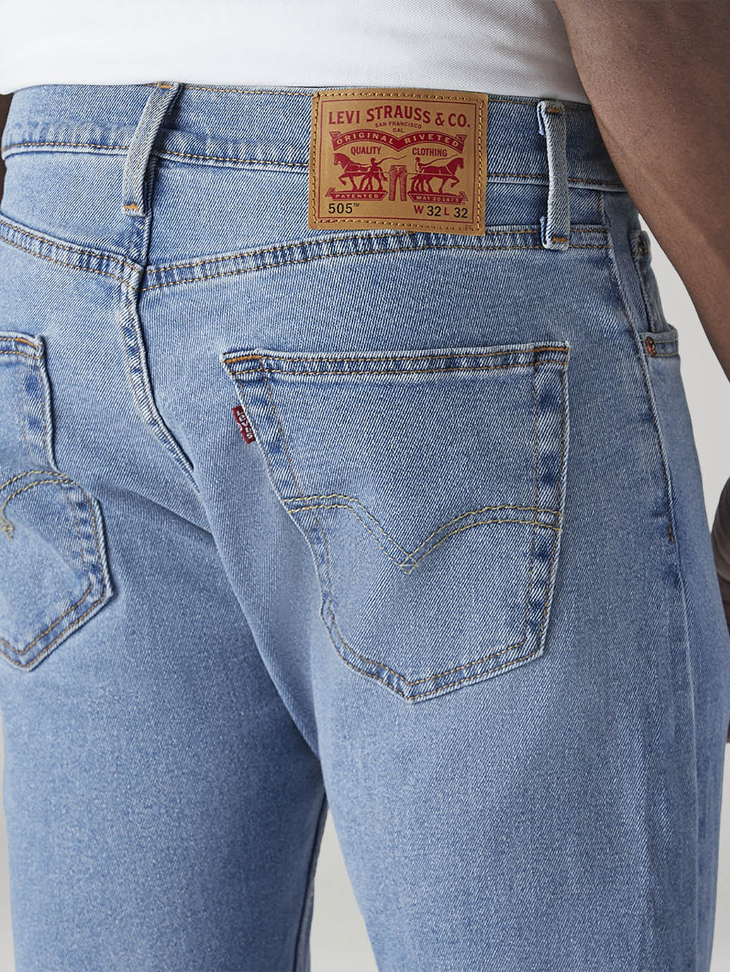 Mens 505 Mid Rise Straight Fit Cotton Stretch Blend Jeans - fe1476cb-7f82-4de8-8a88-e592e8f25aea View