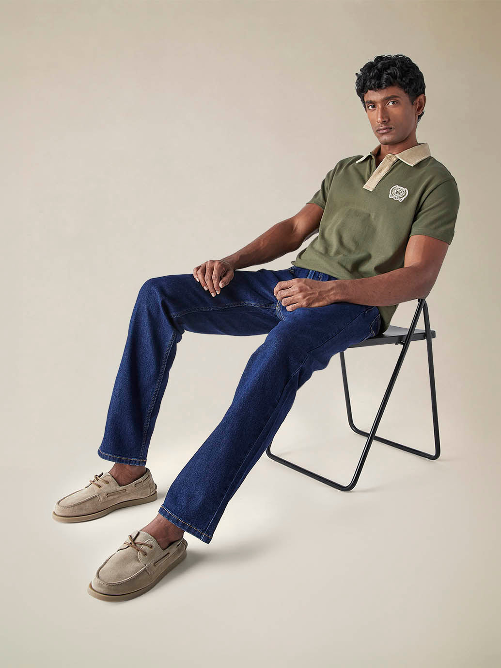 Mens 505 Mid Rise Straight Fit Cotton Stretch Blend Jeans - Styleshot View