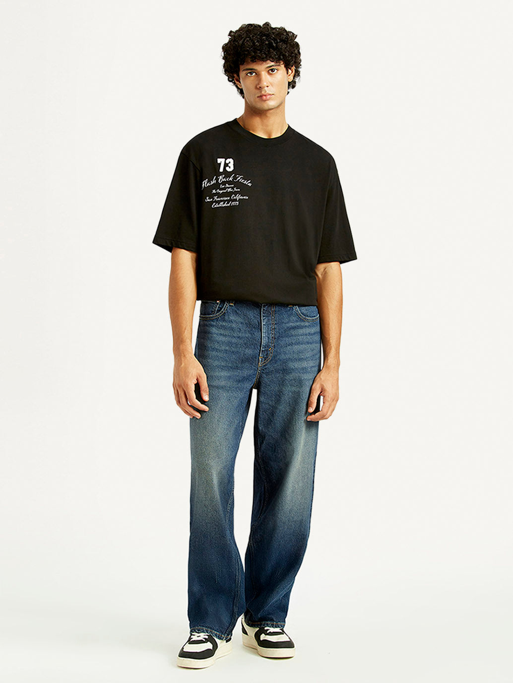 Men's 578 Dark Indigo Loose Fit Mid Rise Jeans - Front View