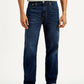 Men's 555 Dark Indigo Loose Fit Mid Rise Jeans - Front View