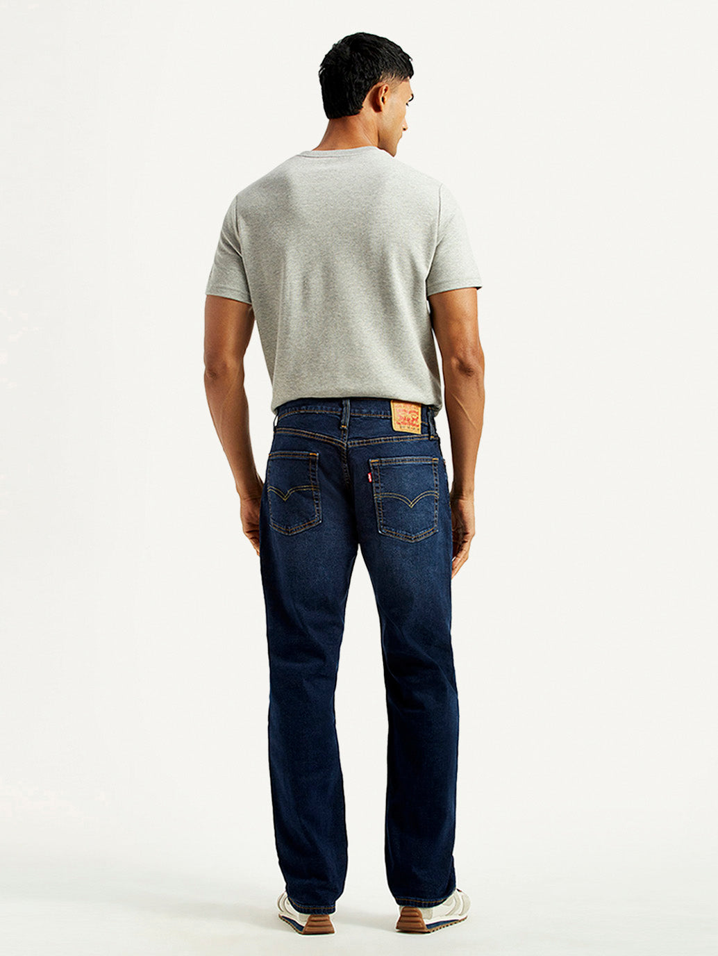 Men's 555 Dark Indigo Loose Fit Mid Rise Jeans - Back View