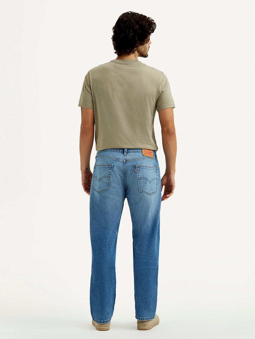 Men's 555 Light Indigo Loose Fit Mid Rise Jeans - Back View