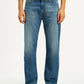 Men's 555 Med Indigo Loose Fit Mid Rise Jeans - Front View